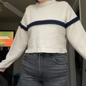 Thrifted Look Crop Sweater